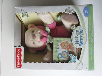 Doudou Fisher Price Nature Bearries - Ourson abeille dodo fraise neuf