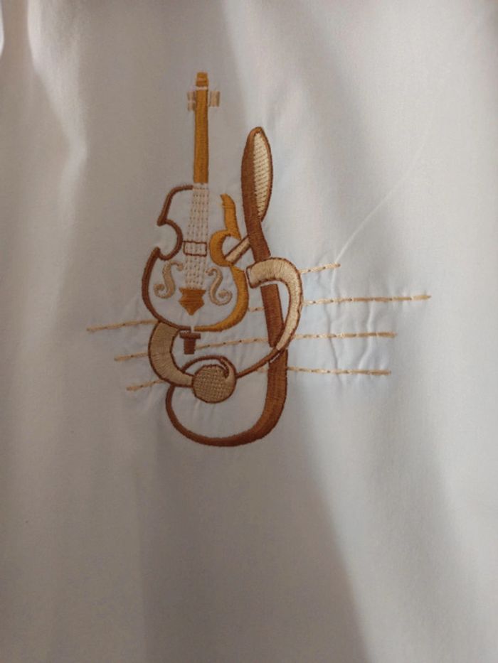 Chemise vintage broderie t.38/42 - photo numéro 3