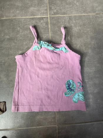 T-shirt sans manche rose 4 ans orchestra
