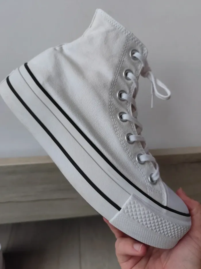 Converse plateforme blanche - photo numéro 4