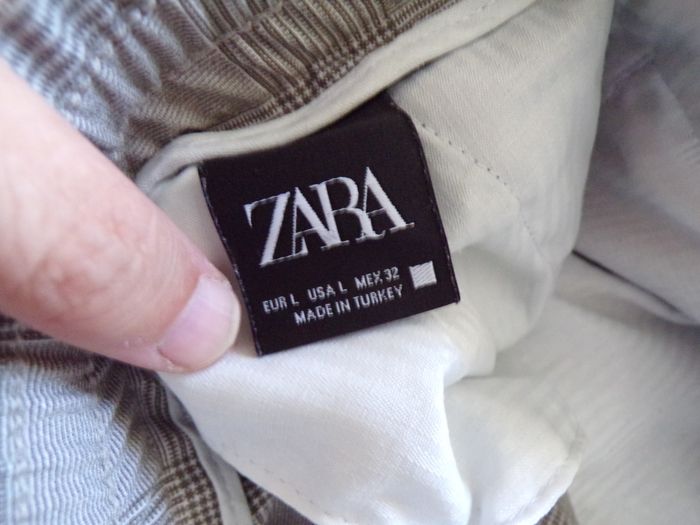 Pantalon gris à carreaux taille L - photo numéro 3