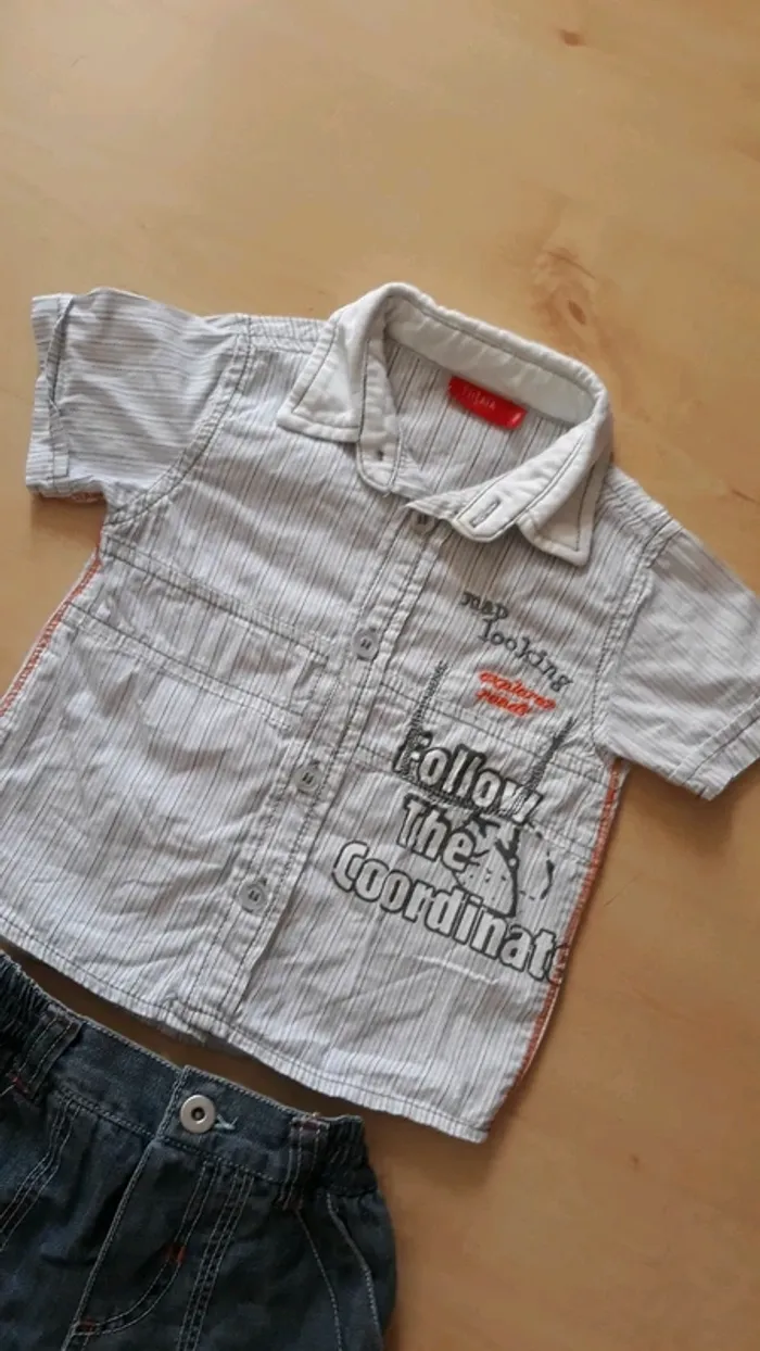 Short et sa chemise manche courte - photo numéro 2