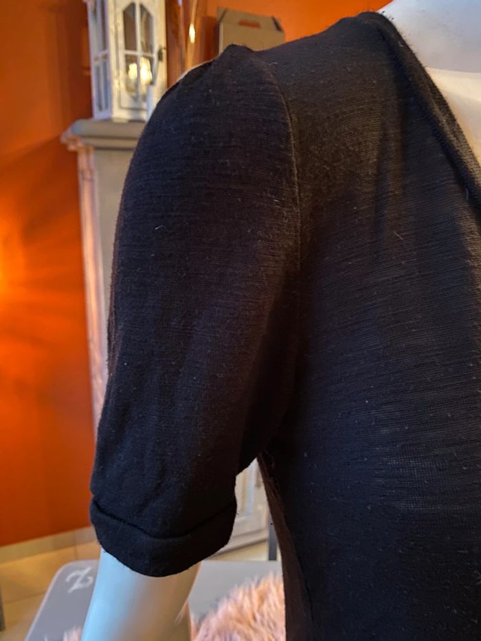 T-shirt noir stretch H&M 🌸 taille M - photo numéro 3