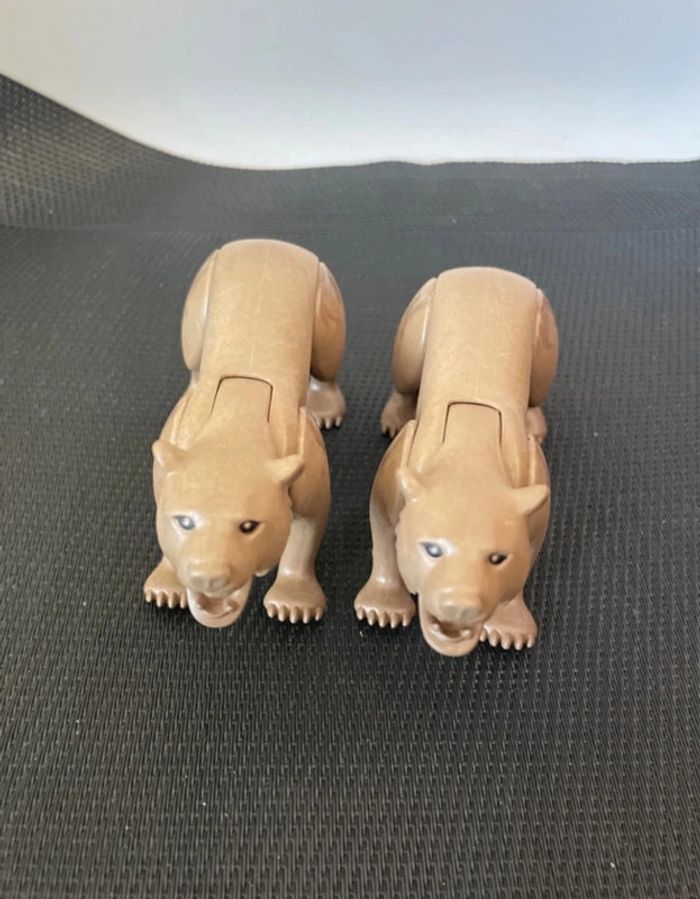 Playmobil lot 2 figurines Ours brun Grizzly Wiltopia très bon état comme neuf - photo numéro 8