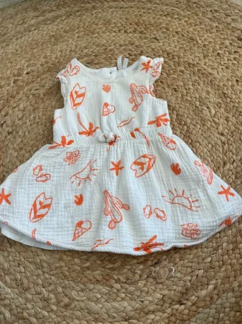 Robe en gaz de coton 6 mois