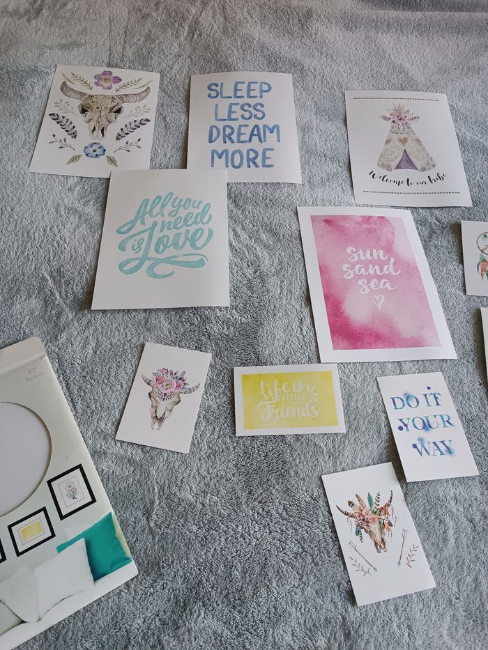 Lot de posters déco murale bohème - photo numéro 2