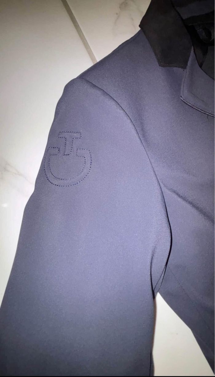 Veste de compétition zippée Cavalleria Toscana GP et détails en velours.  Taille 12 ans. Neuf. - photo numéro 2