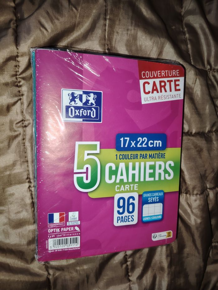 Lot 5 petits cahiers oxford 96 pages