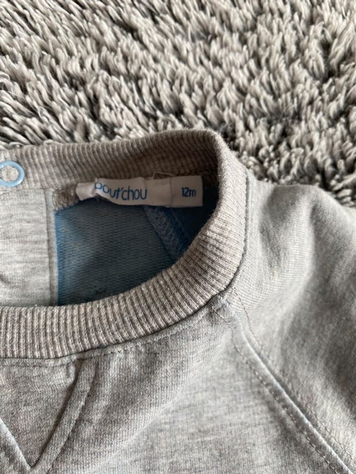 Pull gris Bout’chou - 12 mois - photo numéro 3