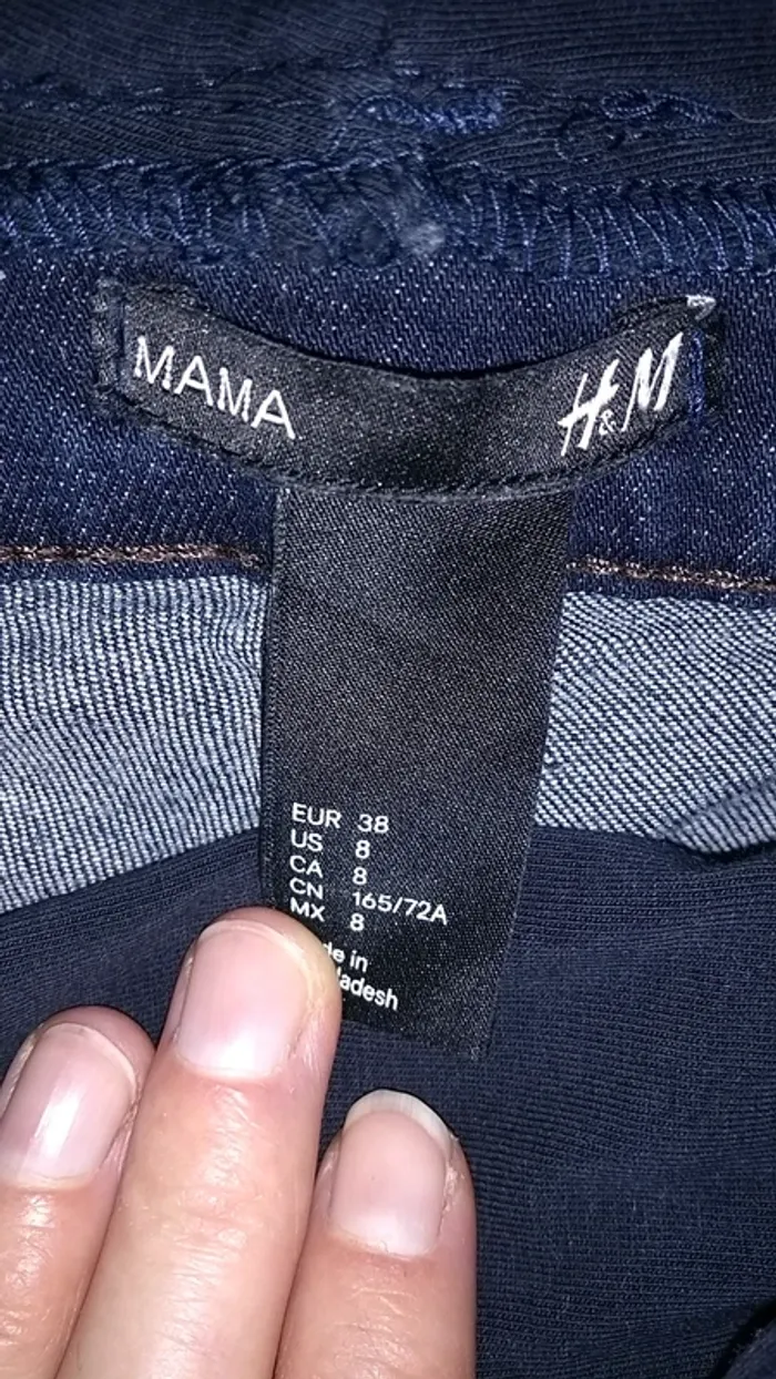 Jean brut de grossesse Mama H&M taille M - photo numéro 3