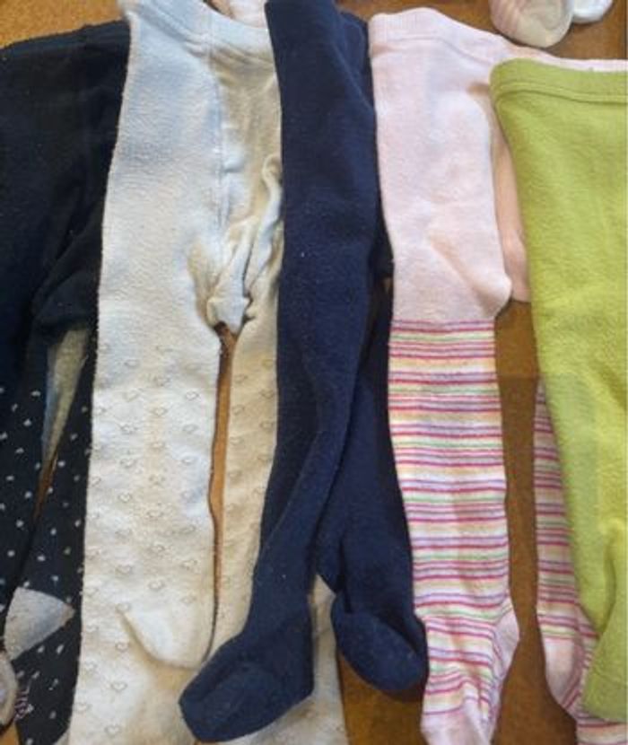 Lot 15 collants bébé 6/12 mois - photo numéro 3