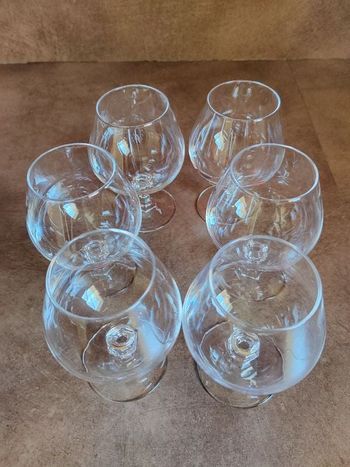 Set de 6 petits verres ballon en cristal