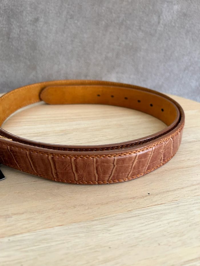 Ceinture en cuir marron taille 115 cm - photo numéro 2