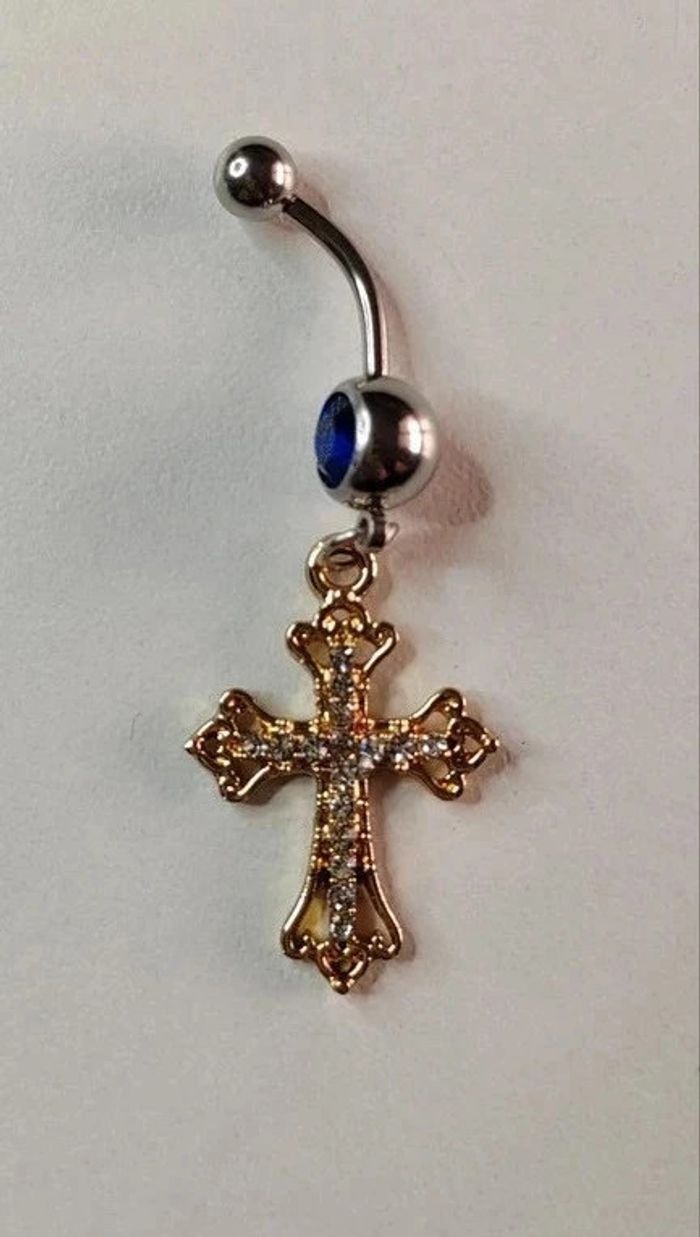 Piercing nombril croix - Neuf - photo numéro 3