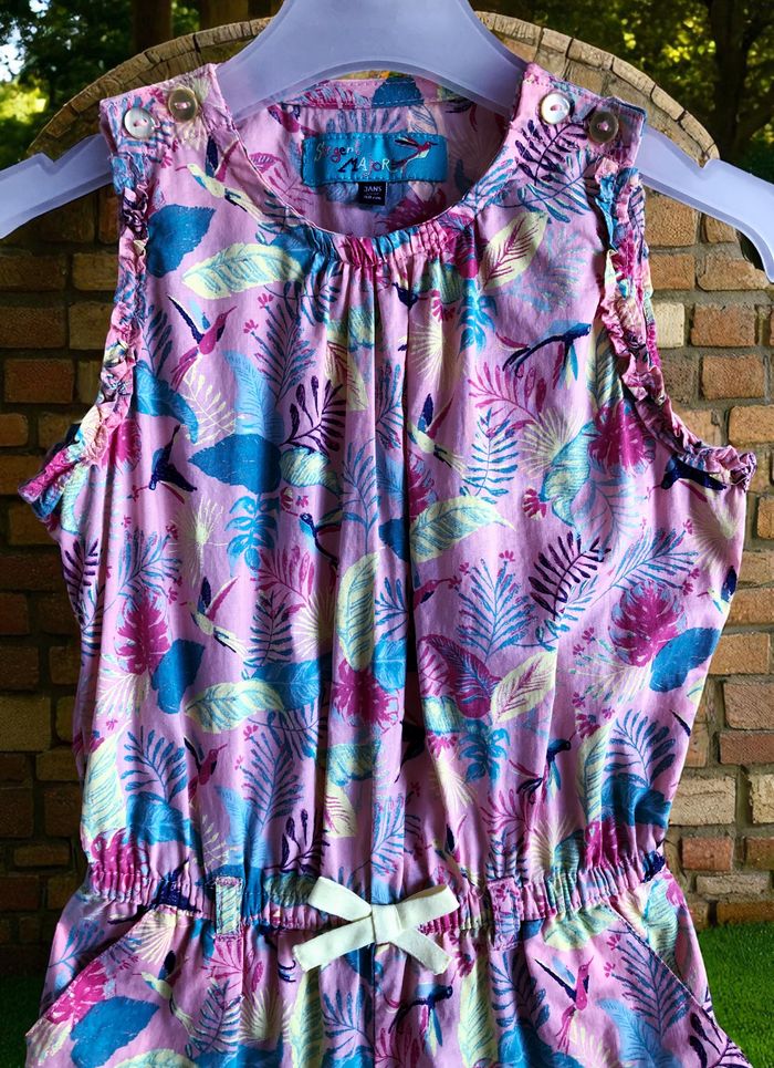SERGENT MAJOR - 2P FILLE - COMBISHORT IMPRIMÉ TROPICAL AVEC GILET ASSORTI 3A - photo numéro 6