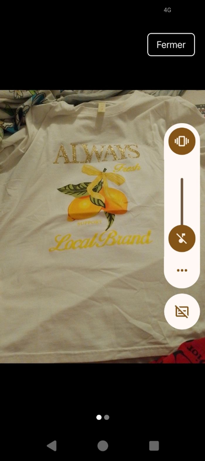 Tshirt blanc citron - photo numéro 2