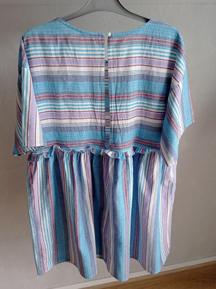 ROBE SHEIN Courte Bleue Rayée. - photo numéro 2