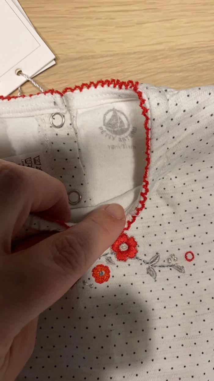 Body blouse fille 18 mois petit bateau neuf - photo numéro 3