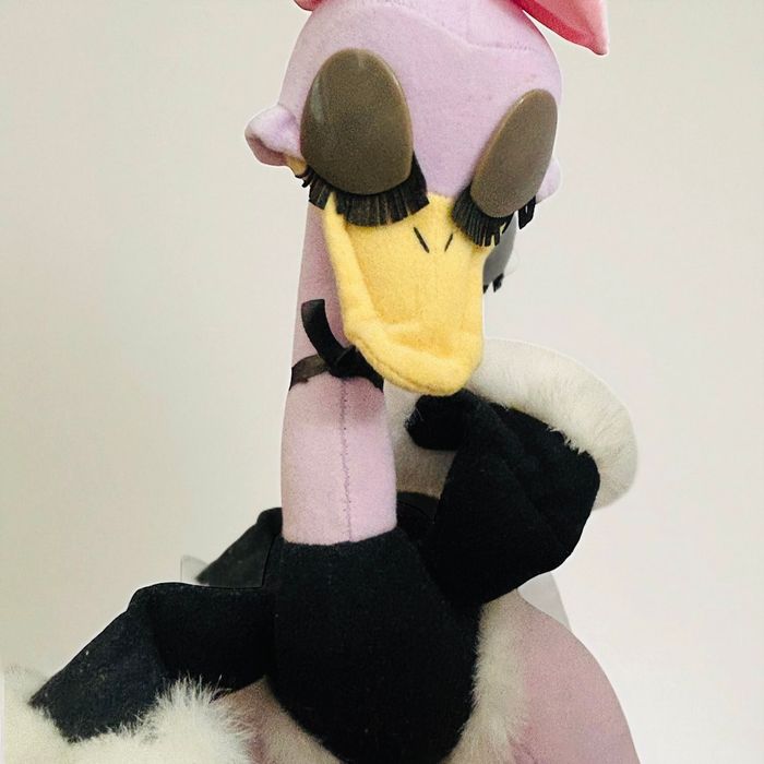 Peluche rare Disney Fantasia – Madame Upanova, autruche ballerine – années 1990, 48 cm avec nœud. - photo numéro 6