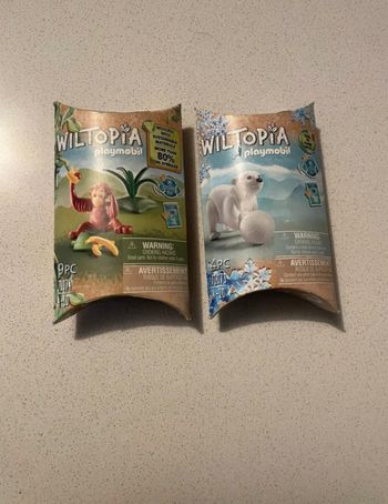 Playmobil Wiltopia - Bébé ourang outan + Bébé ours polaire