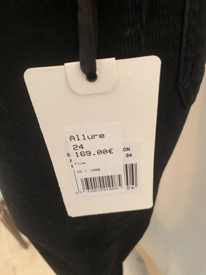 FIVE pantalon velour noir T24 - photo numéro 6