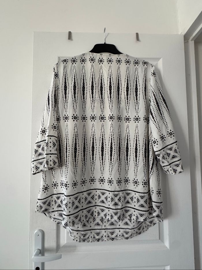 Blouse à motifs – Manches 3/4 – Taille 50/52