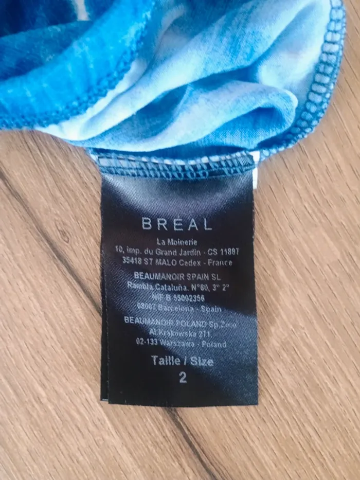 Top léger épaules dénudées Breal T.2 imprimé tie-dye - photo numéro 6