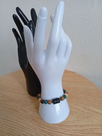 Idée cadeau femme homme Bracelet constellation signé zodiaque en pierre naturelles malachite taureau
