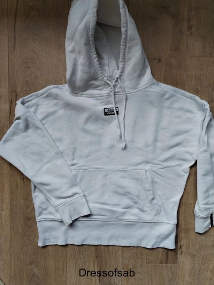 Hoodie Adidas Blanc - photo numéro 3