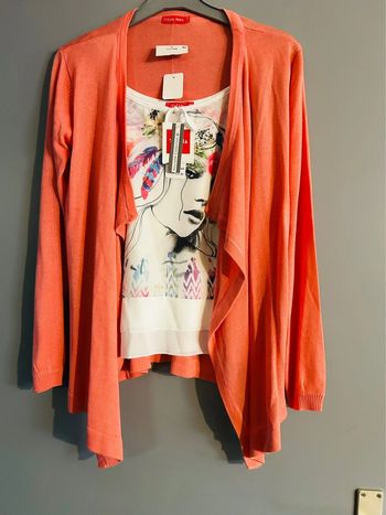 Gilet + top fille 12 ans