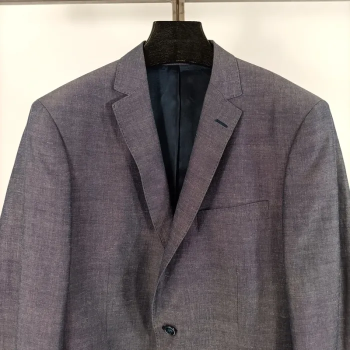 Veste de costume bleu grise "ganta" - taille 50 A481 - photo numéro 2