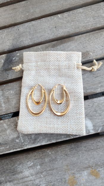 Boucle d'oreille  creole plaqué or