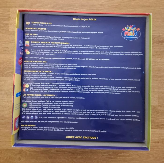 Jeu Folix le mémo des multiplications - photo numéro 7