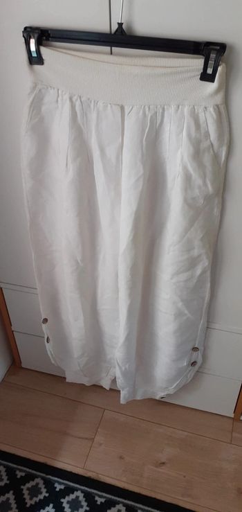 Pantalon lin blanc