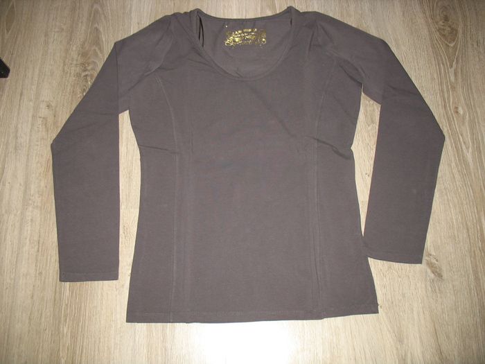 TEE SHIRT ML GRIS ANTHRACITE "CACHE CACHE" - TAILLE 4 - n°01