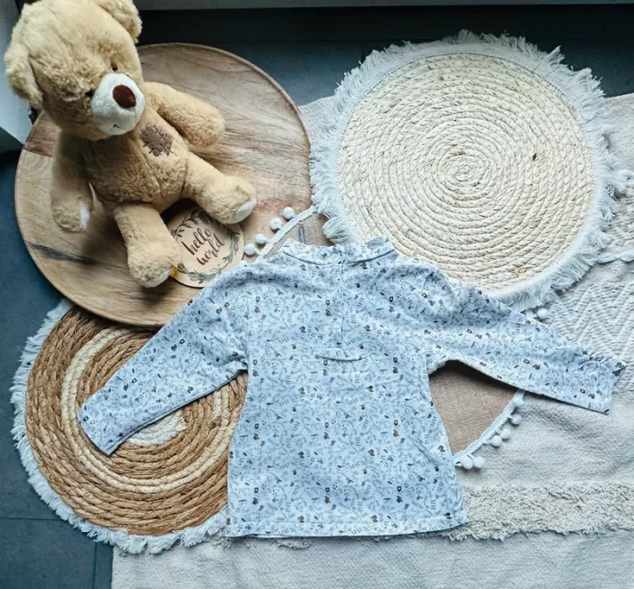 Blouse Orchestra beige petit oiseau 18M 80cm