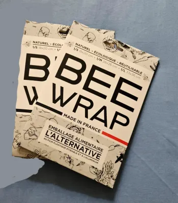 2 lots de 3 beewraps - emballage cire d'abeille