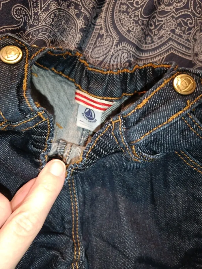 Jean petit bateau 67cm bleu - photo numéro 2