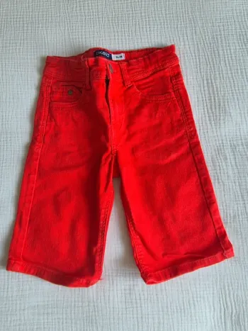 Short slim rouge Okaïdi garçon 7 ans