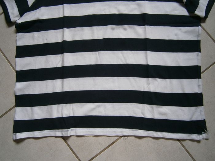 Polo MC rayé blanc/marine KIABI Taille 3XL - photo numéro 4