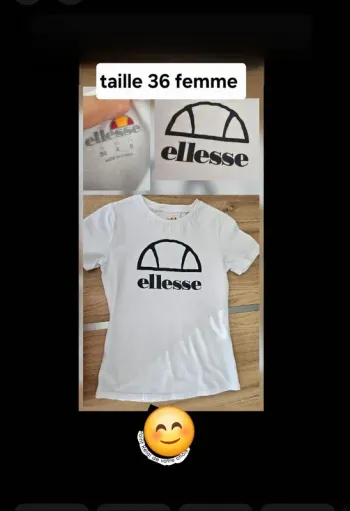 T shirt ellesse blanc taille 3€