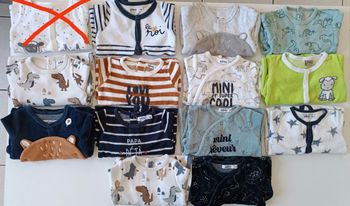 Lot pyjamas gembébé 1 mois