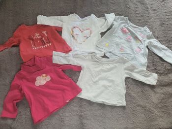 Lot de 5 t-shirts manches longues