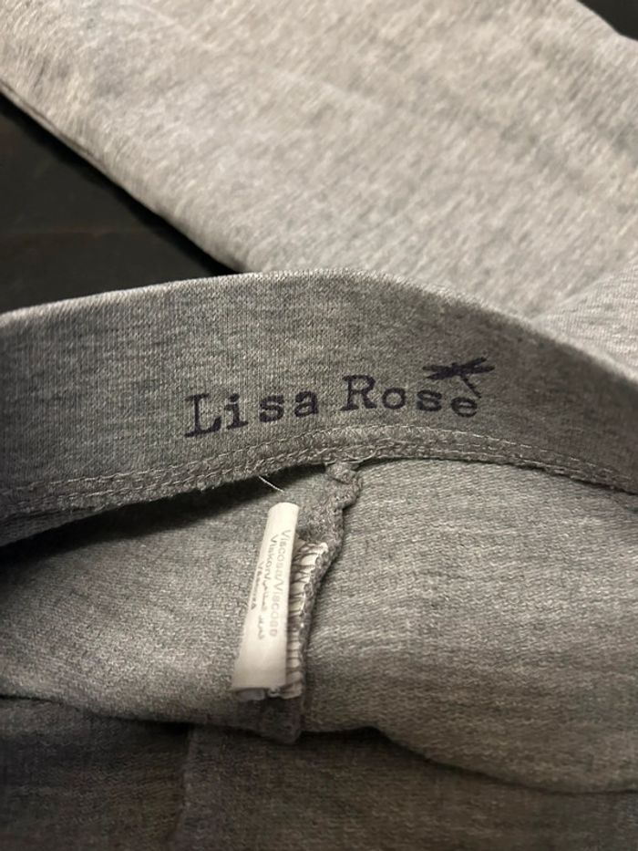 Pantalon élastique gris Lisa rose 3 ans - photo numéro 3