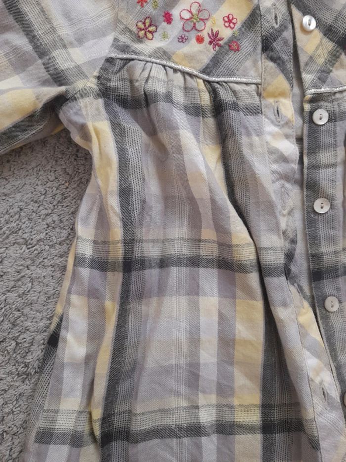 Chemise à carreaux fleurie - photo numéro 2