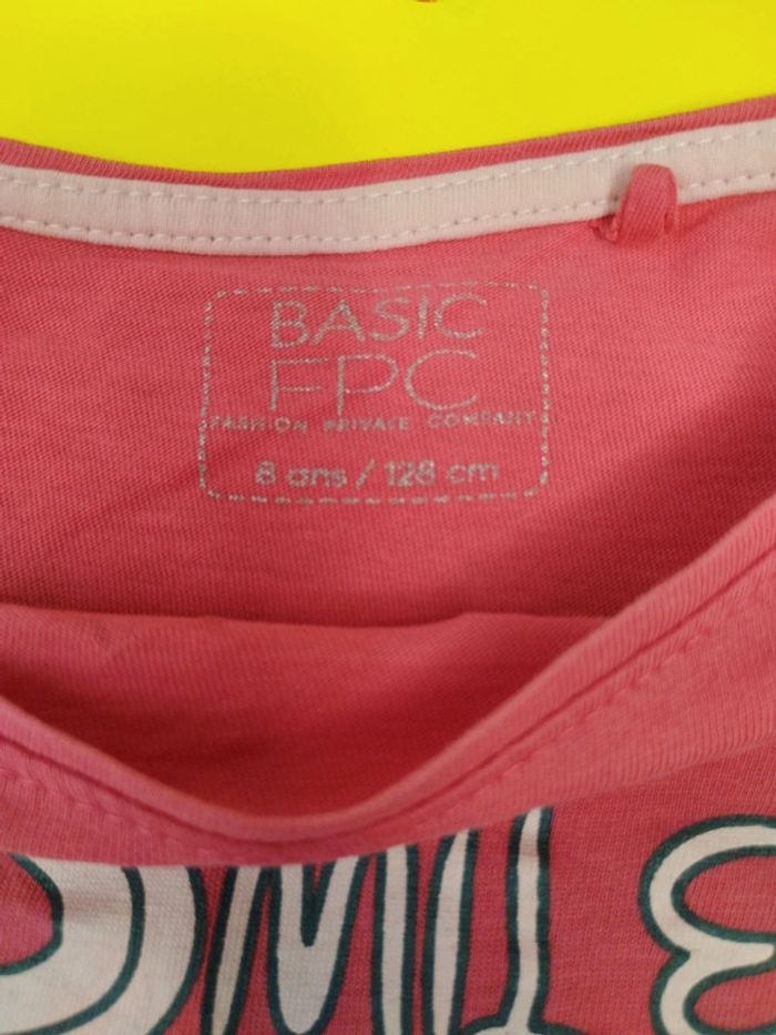 Tee-shirt manches courtes 6 ans fille FPC rose - photo numéro 3