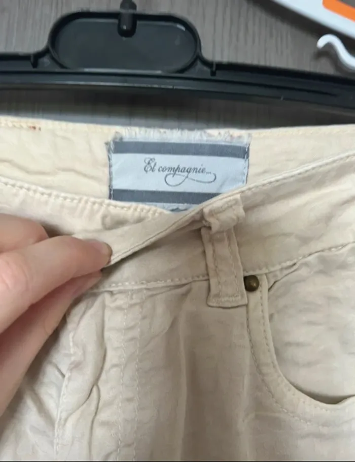 Pantalon crème - photo numéro 2
