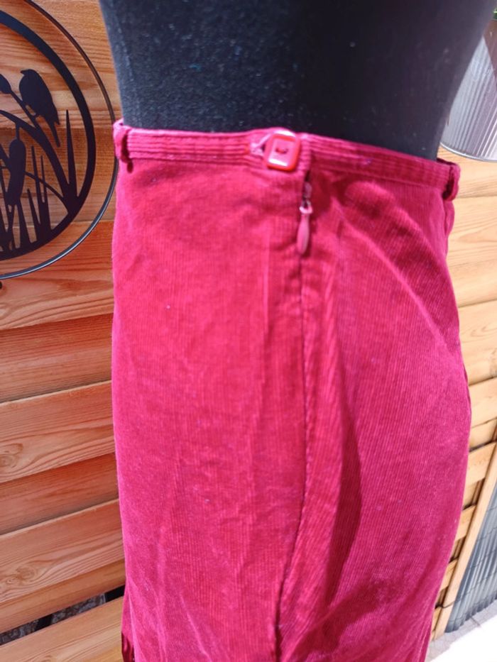 Jupe velours côtelé taille 40 marque C'est beau la vie - photo numéro 5