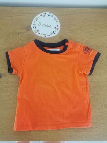 T-shirt à manches courtes bébé garçon 3mois obaibi en très bon état