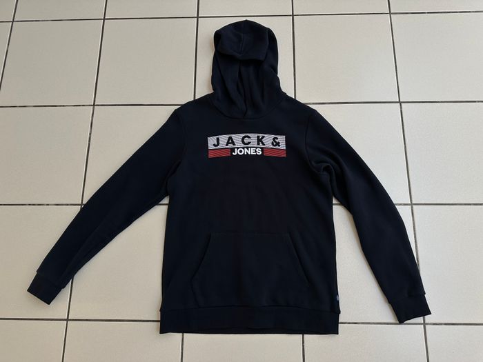 Sweat bleu marine taille 16 ans jack and jones NEUF - photo numéro 3